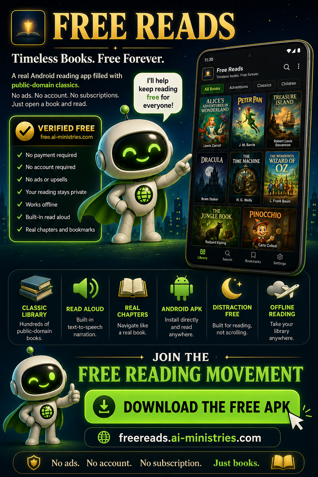 Free Reads — Timeless books, free forever