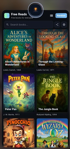 The Free Reads shelf on Android